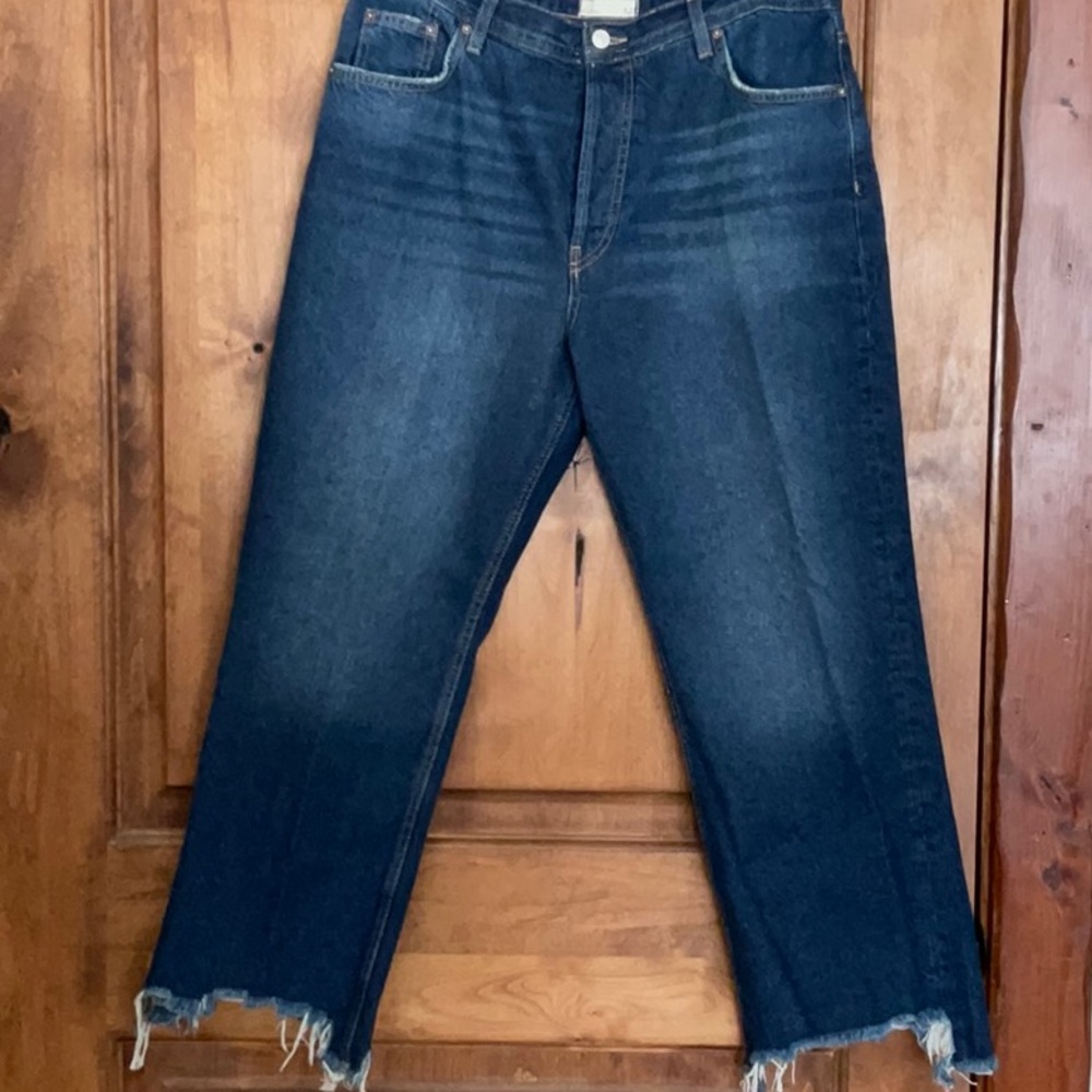We the Free Button-Fly, Wide-Leg, Raw-Hem jeans.  NWOT.  Size 32.
